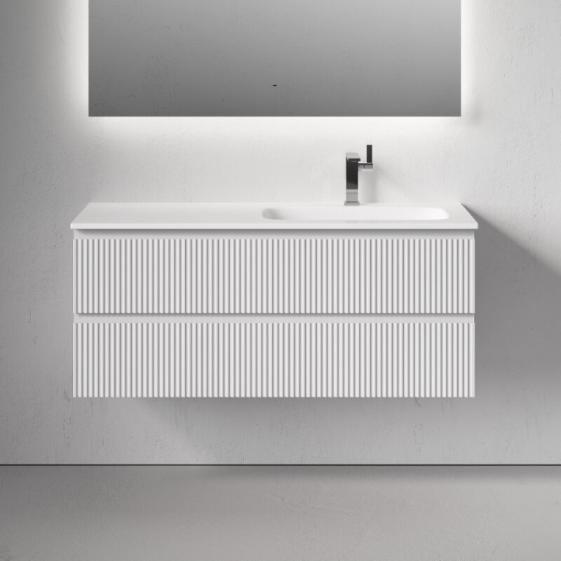 Тумба под раковину Sancos Snob R SNR120RW, 120 см подвесная, Bianco, правая