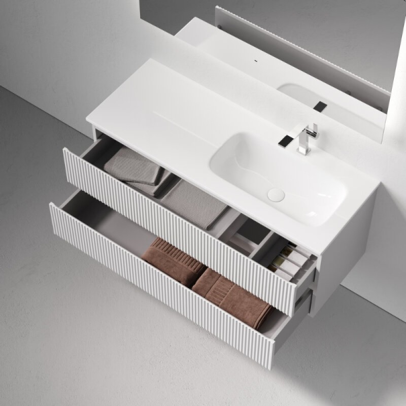 Тумба под раковину Sancos Snob R SNR120RW, 120 см подвесная, Bianco, правая