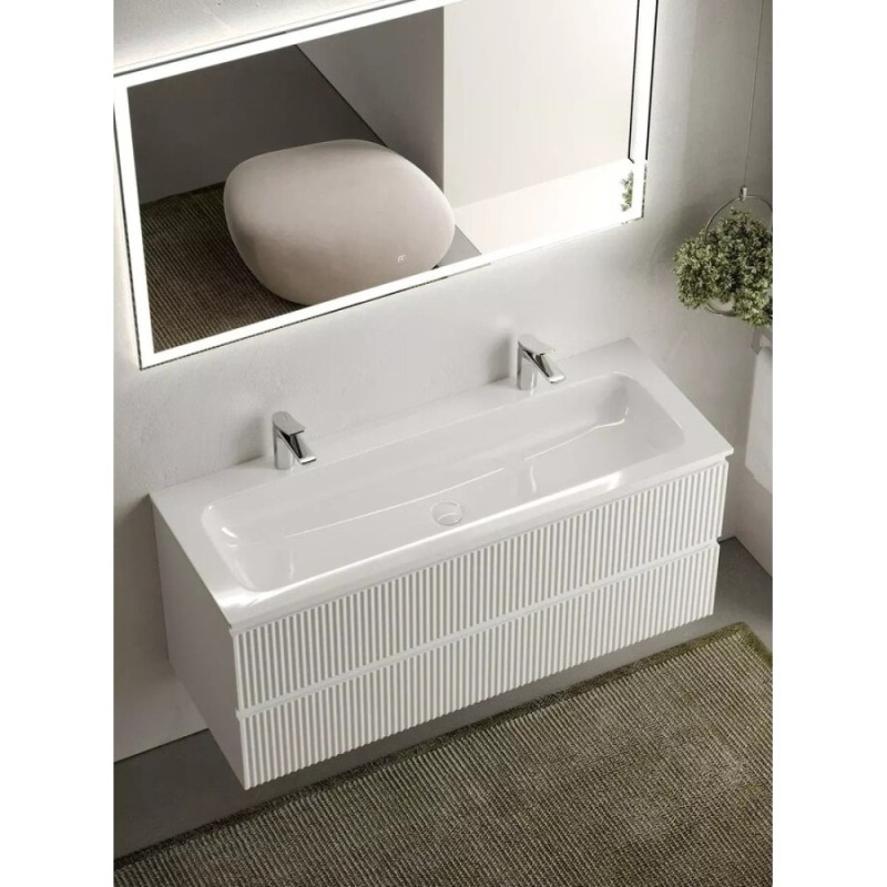 Тумба под раковину Sancos Snob R 120 см подвесная, Bianco, SNR120W