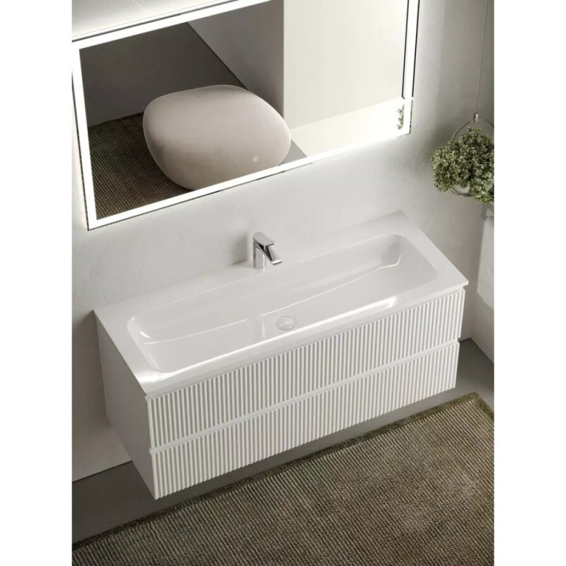Тумба под раковину Sancos Snob R 120 см подвесная, Bianco, SNR120W