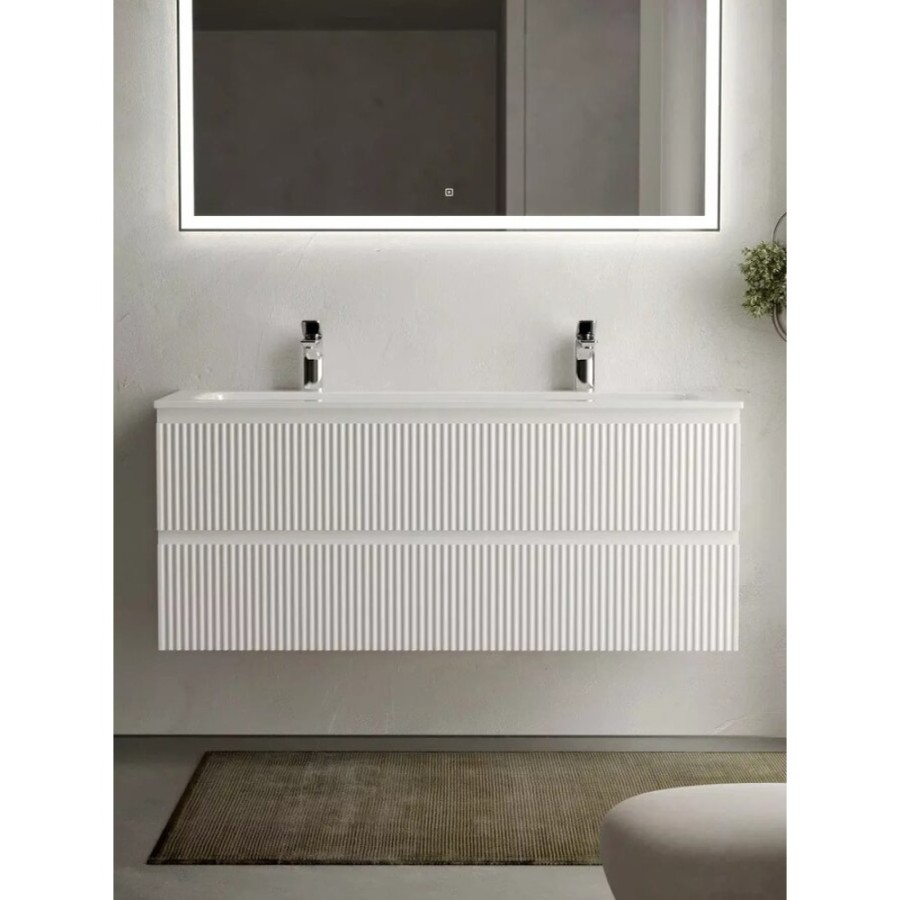 Тумба под раковину Sancos Snob R 120 см подвесная, Bianco, SNR120W