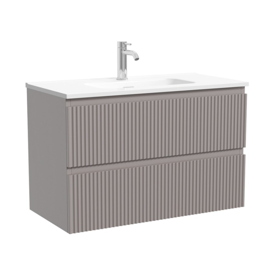 Тумба под раковину Sancos Snob R SNR80/39SM, 80 см, подвесная, Doha Soft