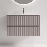 Тумба под раковину Sancos Snob R SNR80/39SM, 80 см, подвесная, Doha Soft