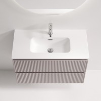 Тумба под раковину Sancos Snob R SNR80/39SM, 80 см, подвесная, Doha Soft