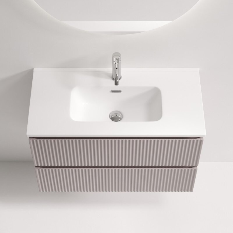 Тумба под раковину Sancos Snob R SNR80/39SM, 80 см, подвесная, Doha Soft