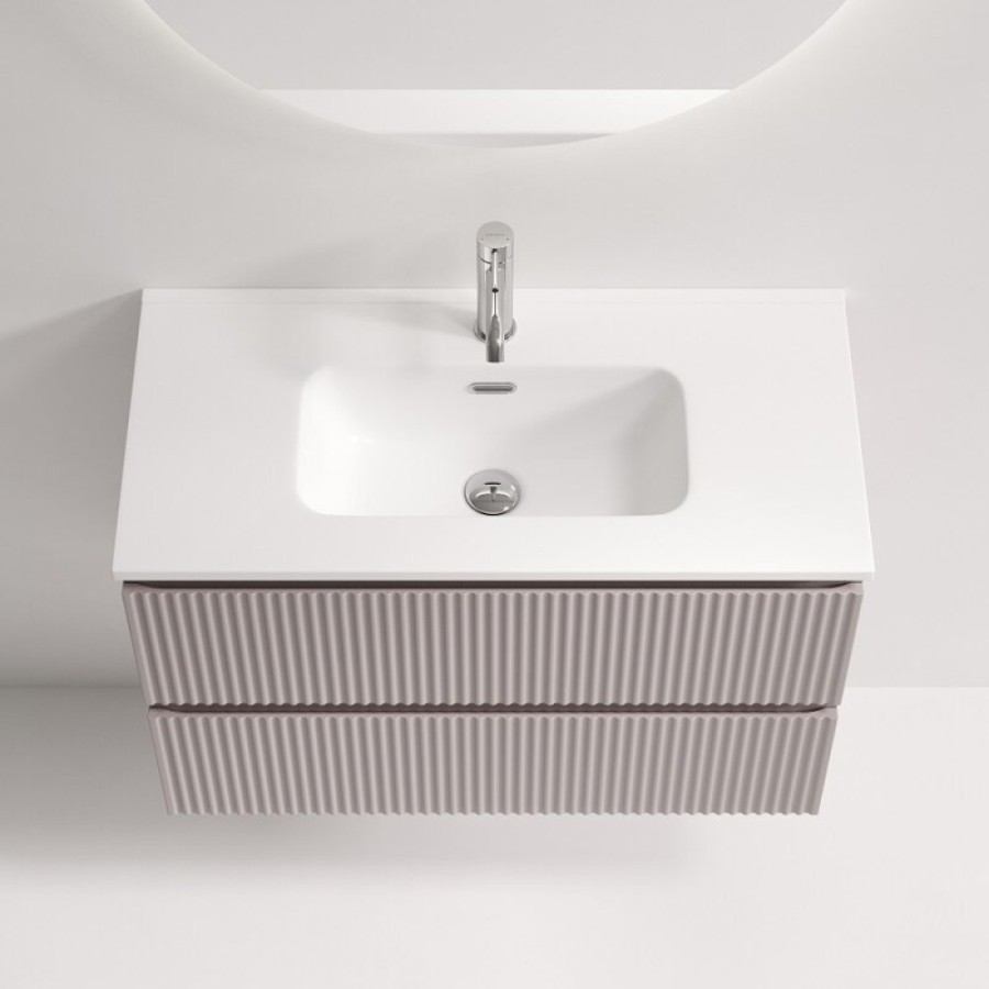 Тумба под раковину Sancos Snob R SNR80/39SM, 80 см, подвесная, Doha Soft