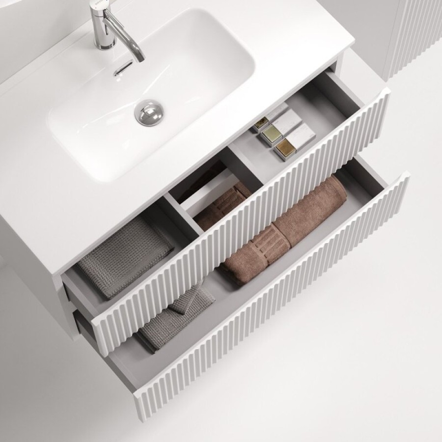 Тумба под раковину Sancos Snob R SNR80/39W, 80 см, подвесная, Bianco