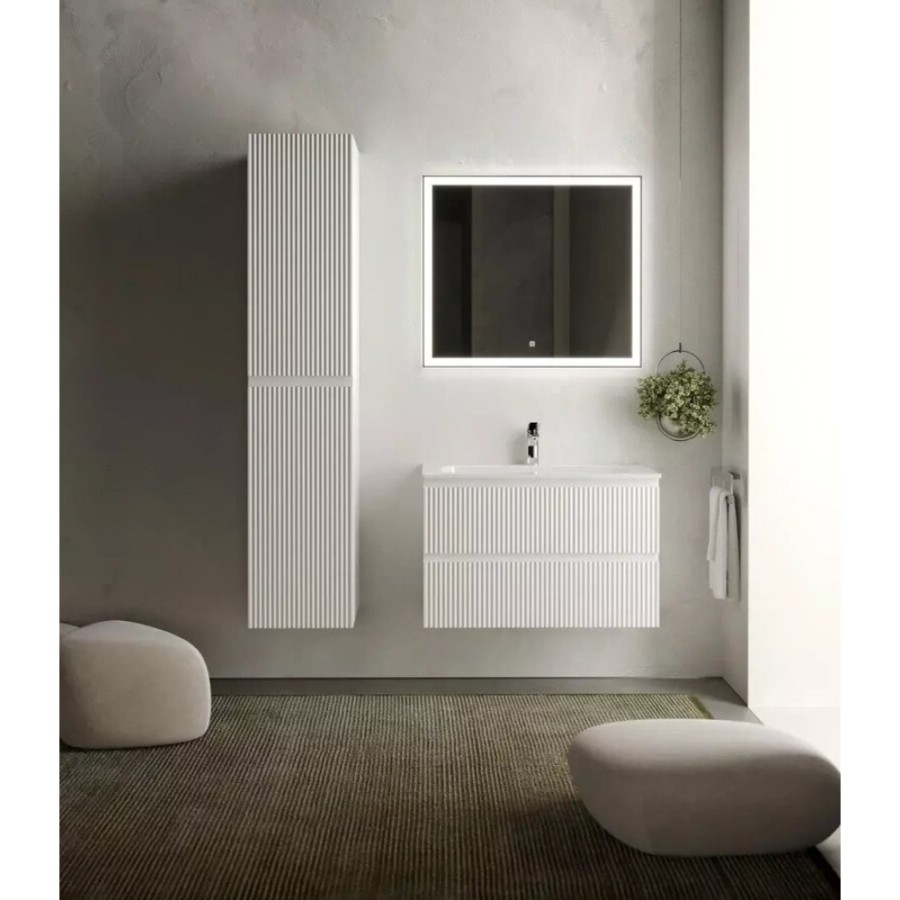 Тумба под раковину Sancos Snob R SNR80W 80 см подвесная, Bianco