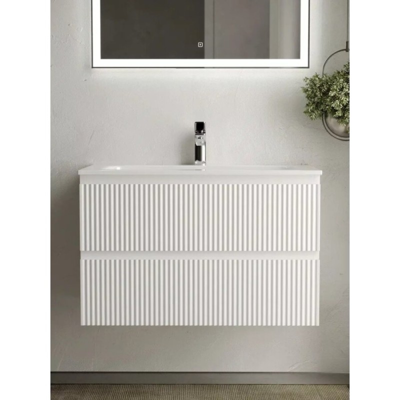 Тумба под раковину Sancos Snob R SNR80W 80 см подвесная, Bianco