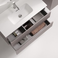 Тумба под раковину Sancos Snob R SNR90/39SM, 90 см, подвесная, Doha Soft