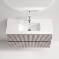 Тумба под раковину Sancos Snob R SNR90/39SM, 90 см, подвесная, Doha Soft