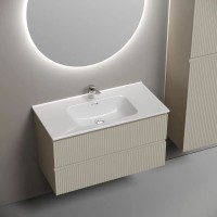 Тумба под раковину Sancos Snob R SNR90CE, 90 см подвесная, Beige Soft