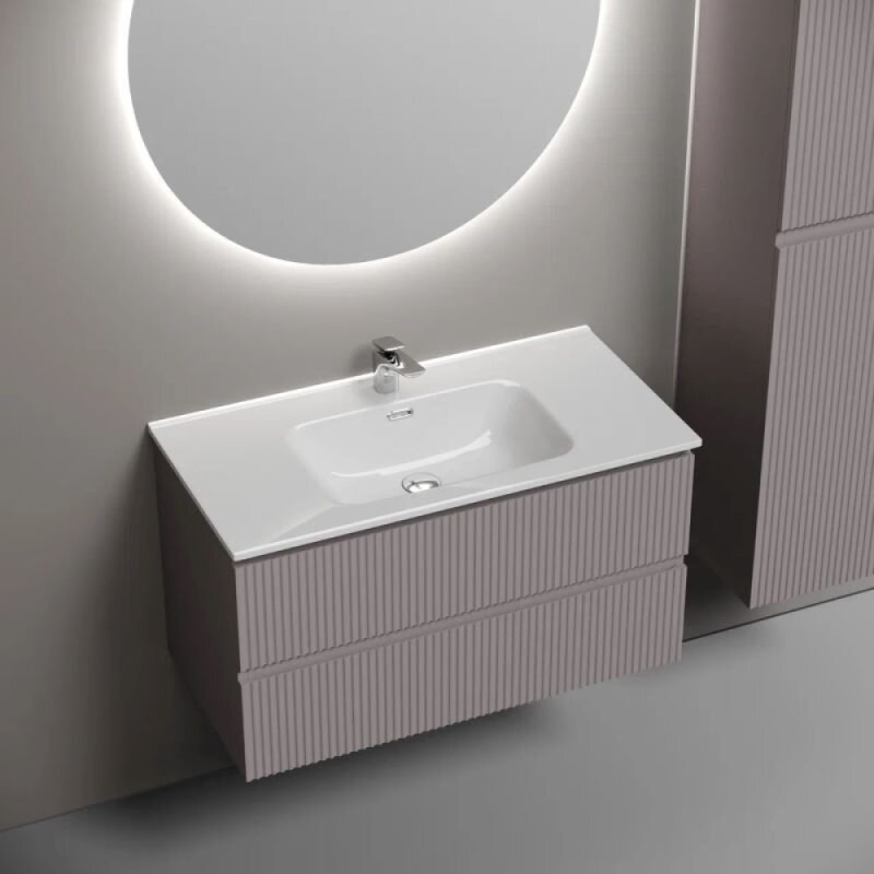 Тумба под раковину Sancos Snob R SNR90SM, 90 см подвесная, Doha Soft