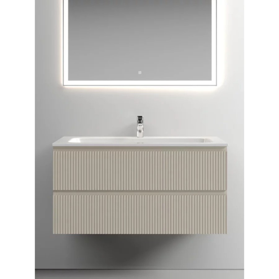 Тумба под раковину Sancos Snob T 100 см подвесная, Beige Soft, SNT100CE