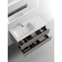 Тумба под раковину Sancos Snob T 100 см подвесная, левая, Doha Soft, SNT100LSM