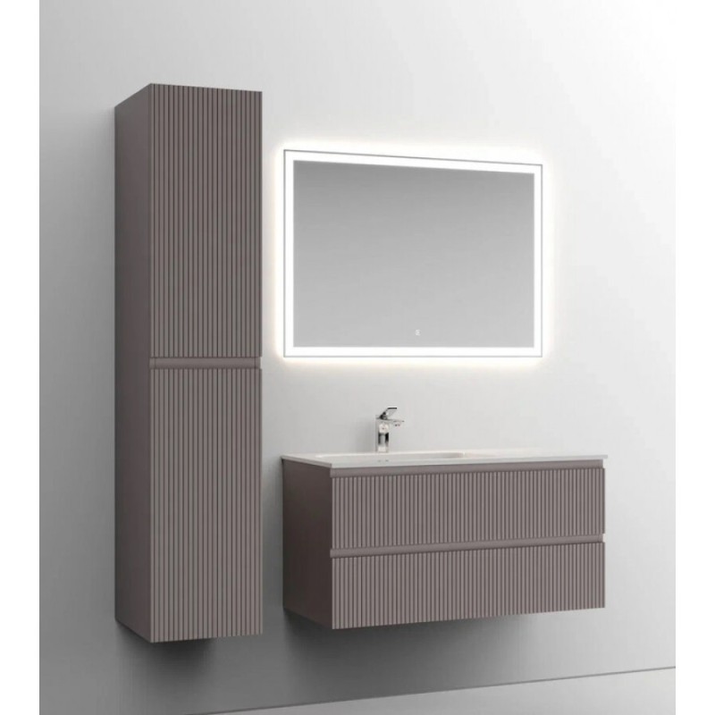Тумба под раковину Sancos Snob T 100 см подвесная, левая, Doha Soft, SNT100LSM