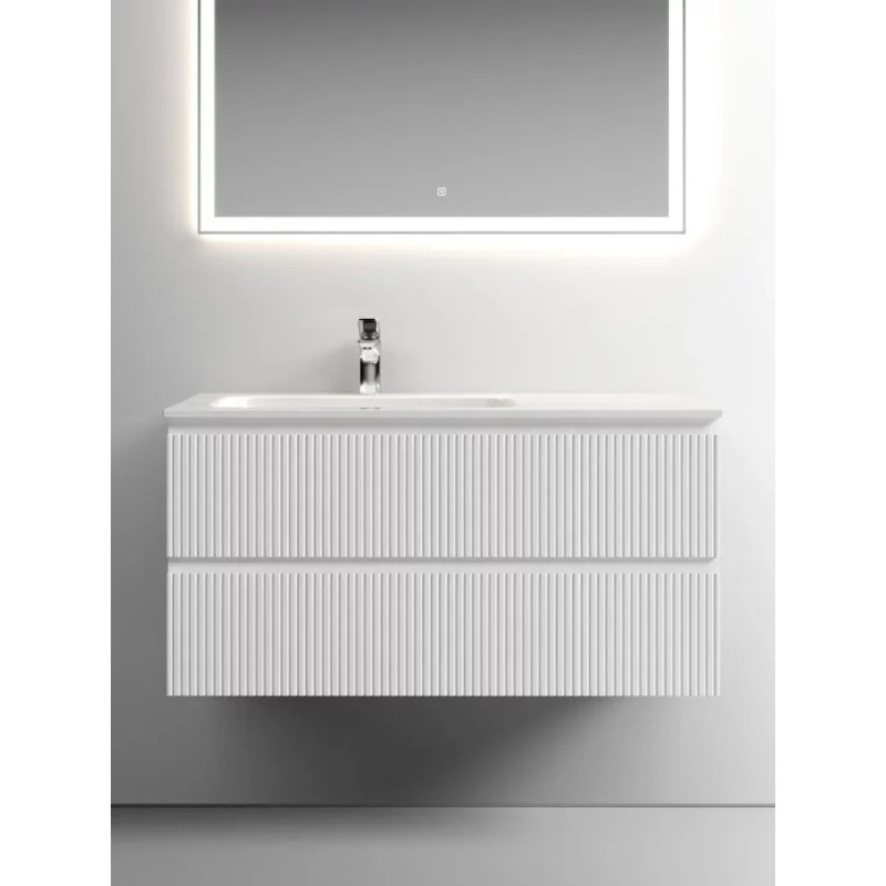 Тумба под раковину Sancos Snob T 100 см подвесная, левая, Bianco, SNT100LW