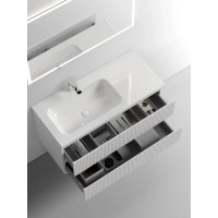 Тумба под раковину Sancos Snob T 100 см подвесная, левая, Bianco, SNT100LW