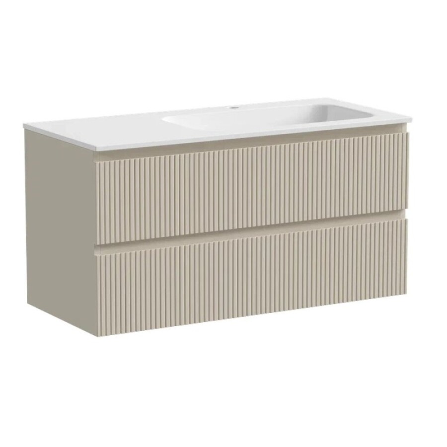 Тумба под раковину Sancos Snob T 100 см подвесная, правая, Beige Soft, SNT100RCE