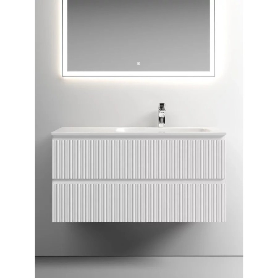 Тумба под раковину Sancos Snob T 100 см подвесная, правая, Bianco, SNT100RW
