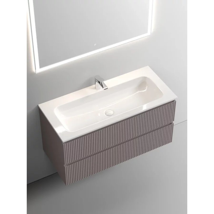 Тумба под раковину Sancos Snob T 100 см подвесная, Doha Soft, SNT100SM