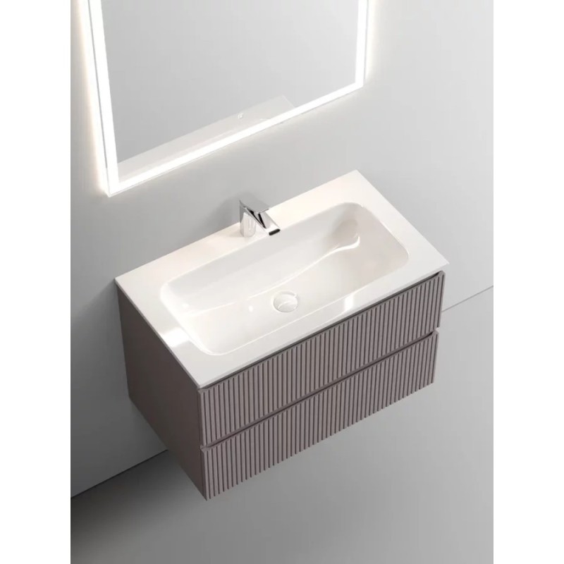 Тумба под раковину Sancos Snob T 80 см подвесная, Doha Soft, SNT80SM