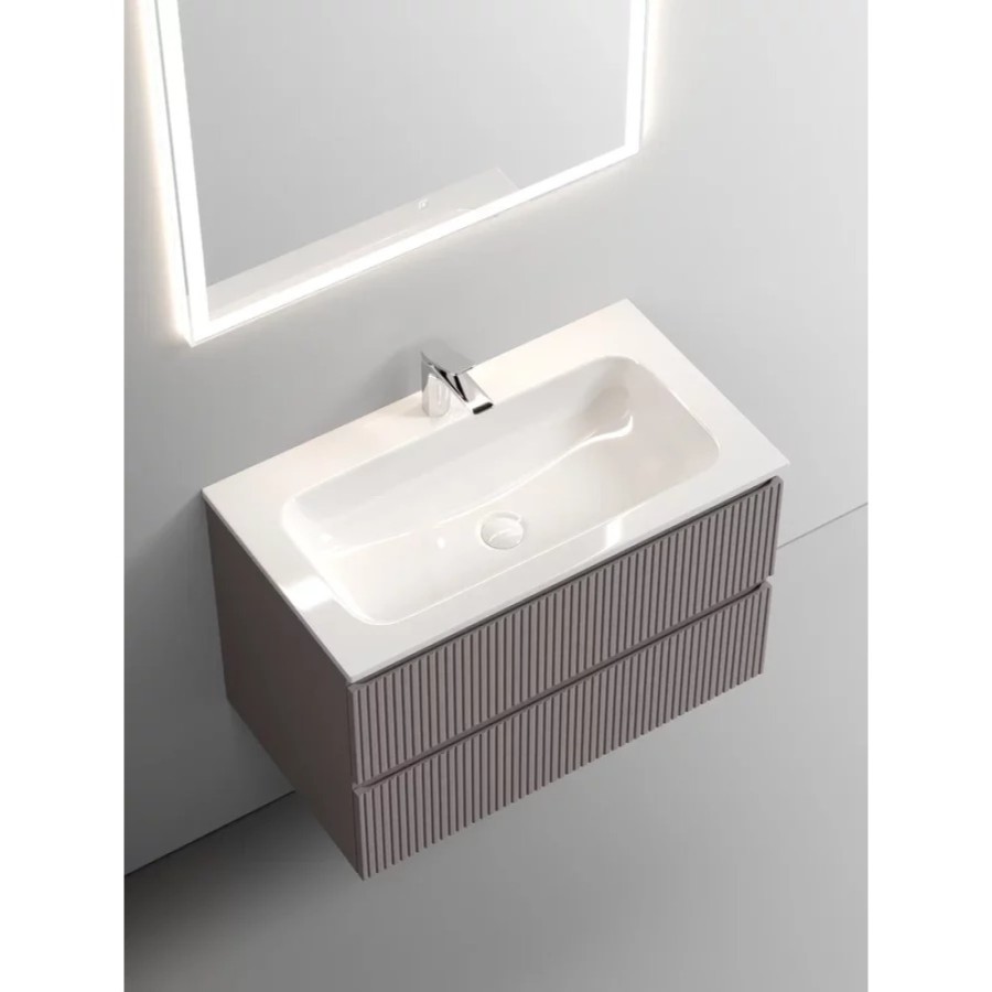 Тумба под раковину Sancos Snob T 80 см подвесная, Doha Soft, SNT80SM