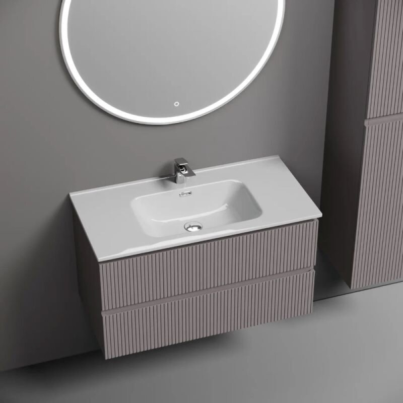 Тумба под раковину Sancos Snob T SNT90SM, 90 см подвесная, Doha Soft