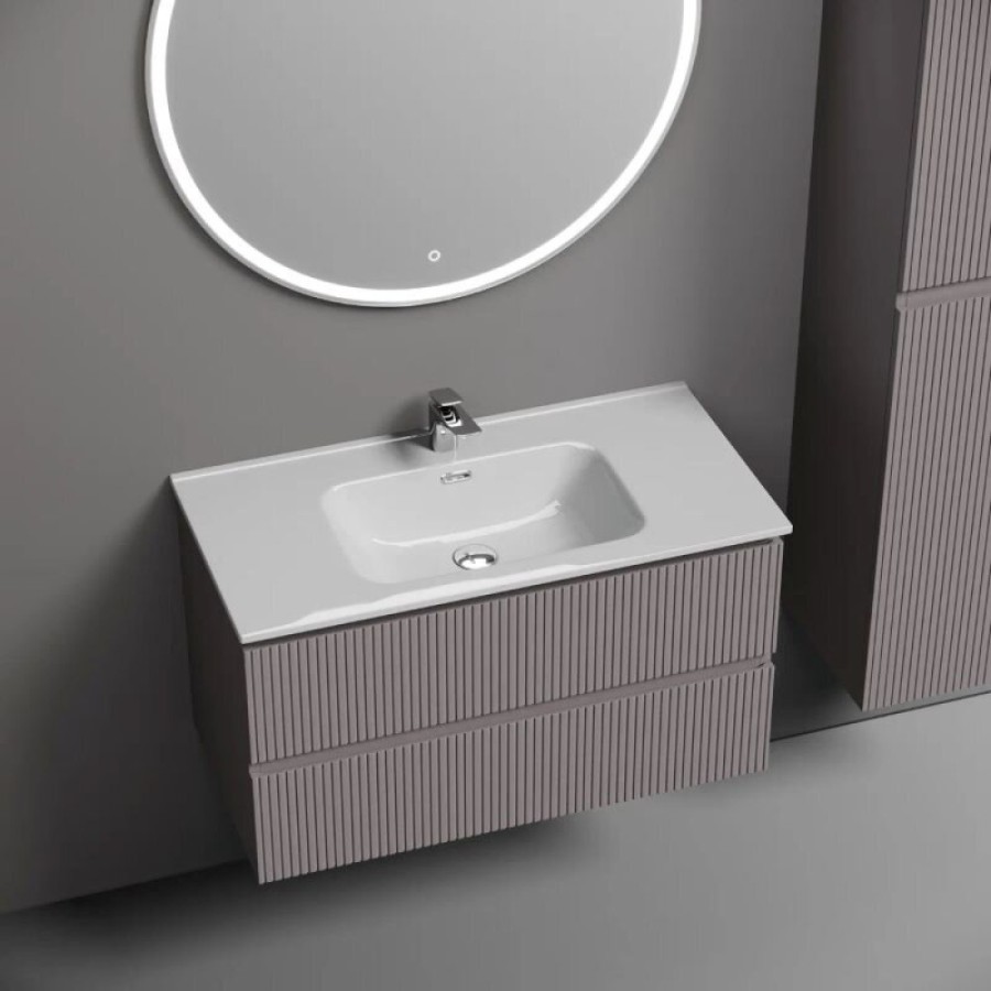 Тумба под раковину Sancos Snob T SNT90SM, 90 см подвесная, Doha Soft