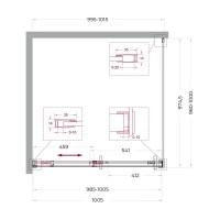 Душевой уголок BelBagno SOFT_CLOSE-1-A-1-100-C-Cr, 100 х 100 см, стекло прозрачное, профиль хром