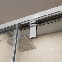 Душевой уголок BelBagno SOFT_CLOSE-1-A-1-100-C-Cr, 100 х 100 см, стекло прозрачное, профиль хром