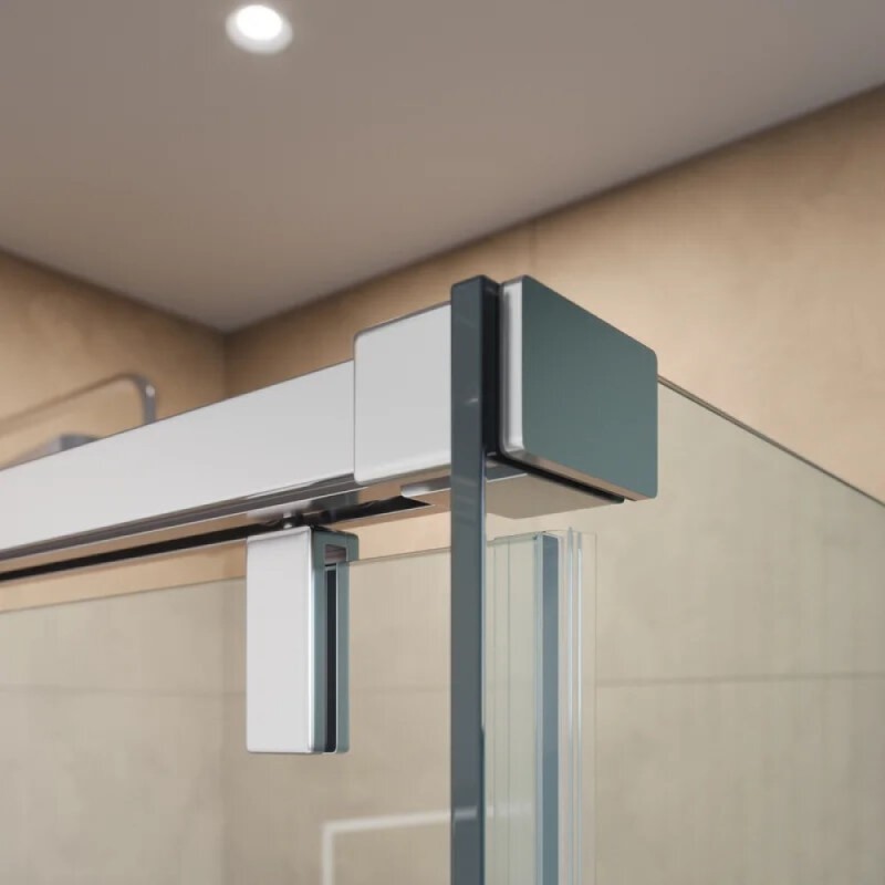 Душевой уголок BelBagno SOFT_CLOSE-1-AH-1-100/80-C-Cr, 100 х 80 см, стекло прозрачное, профиль хром