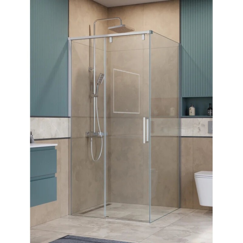 Душевой уголок BelBagno SOFT_CLOSE-1-AH-1-100/80-C-Cr, 100 х 80 см, стекло прозрачное, профиль хром