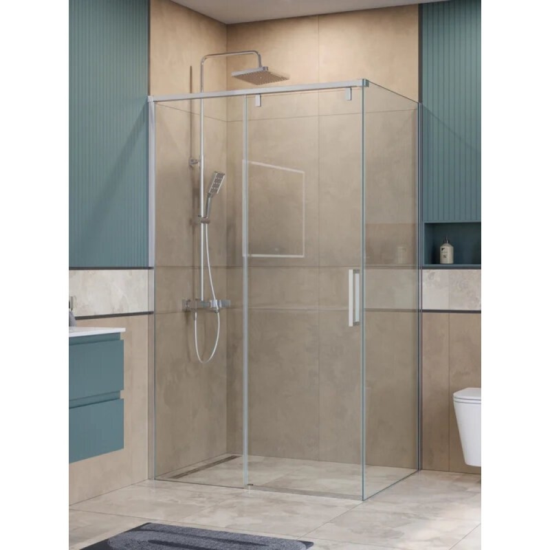 Душевой уголок BelBagno SOFT_CLOSE-1-AH-1-110/80-C-Cr, 110 х 80 см, стекло прозрачное, профиль хром