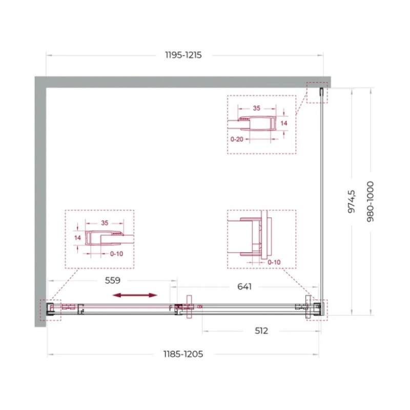 Душевой уголок BelBagno SOFT_CLOSE-1-AH-1-120/100-C-Cr, 120 х 100 см, стекло прозрачное, профиль хром
