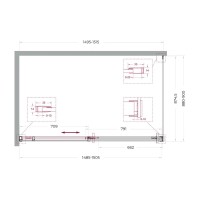 Душевой уголок BelBagno SOFT_CLOSE-1-AH-1-150/90-C-Cr, 150 х 90 см, стекло прозрачное, профиль хром