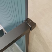 Душевой уголок BelBagno SOFT_CLOSE-1-AH-1-150/90-C-GM, 150 х 90 см, стекло прозрачное, профиль вороненая сталь, gunmetal