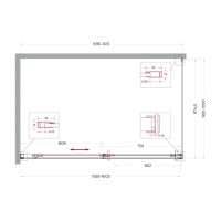 Душевой уголок BelBagno SOFT_CLOSE-1-AH-1-160/100-C-GM, 160 х 100 см, стекло прозрачное, профиль вороненая сталь, gunmetal