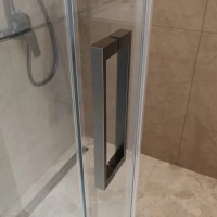 Душевой уголок BelBagno SOFT_CLOSE-1-AH-1-160/100-C-GM, 160 х 100 см, стекло прозрачное, профиль вороненая сталь, gunmetal