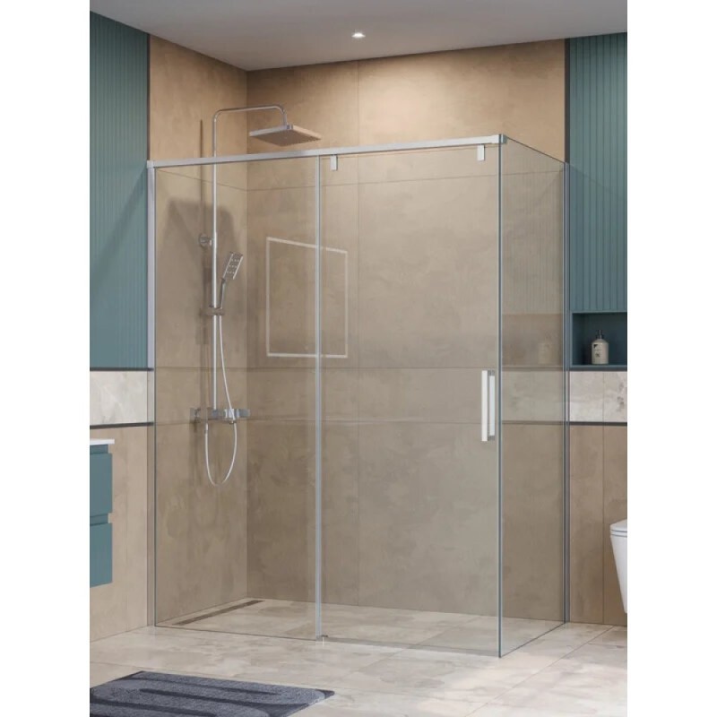 Душевой уголок BelBagno SOFT_CLOSE-1-AH-1-160/80-C-Cr, 160 х 80 см, стекло прозрачное, профиль хром