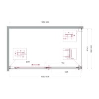 Душевой уголок BelBagno SOFT_CLOSE-1-AH-1-160/90-C-Cr, 160 х 90 см, стекло прозрачное, профиль хром