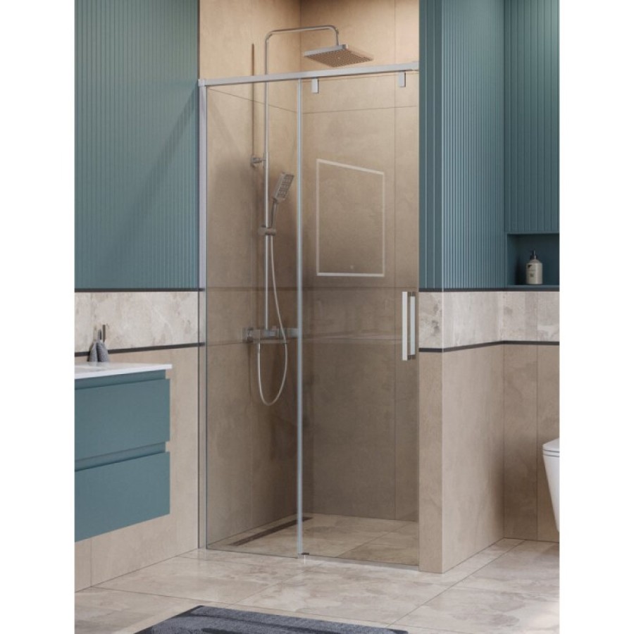 Душевая дверь BelBagno SOFT_CLOSE-1-BF-1-100-C-Cr, 100 см, стекло прозрачное, профиль хром