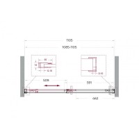 Душевая дверь BelBagno SOFT_CLOSE-1-BF-1-110-C-Cr, 110 см, стекло прозрачное, профиль хром