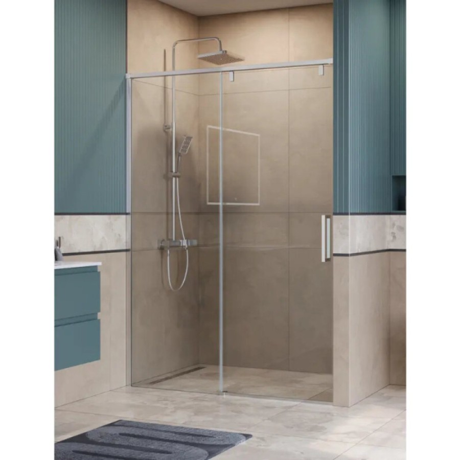 Душевая дверь BelBagno SOFT_CLOSE-1-BF-1-150-C-Cr, 150 см, стекло прозрачное, профиль хром