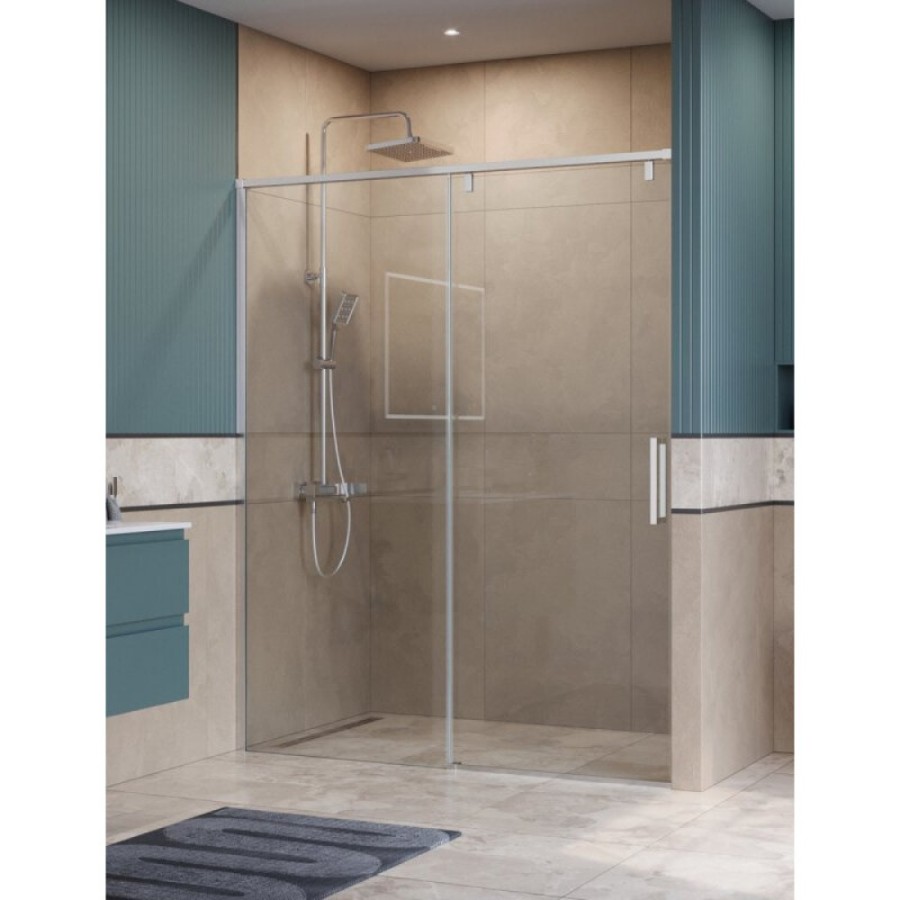 Душевая дверь BelBagno SOFT_CLOSE-1-BF-1-160-C-Cr, 160 см, стекло прозрачное, профиль хром