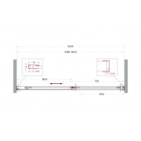 Душевая дверь BelBagno SOFT_CLOSE-1-BF-1-160-C-Cr, 160 см, стекло прозрачное, профиль хром