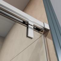Душевая дверь BelBagno SOFT_CLOSE-1-BF-1-160-C-Cr, 160 см, стекло прозрачное, профиль хром