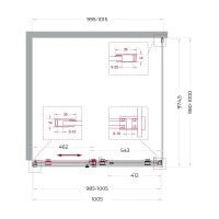 Душевой уголок BelBagno SOFT_CLOSE-2-A-1-100-C-Cr, 100 х 100 см, стекло прозрачное, профиль хром