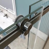 Душевой уголок BelBagno SOFT_CLOSE-2-AH-1-100/90-C-GM, 100 х 90 см, стекло прозрачное, профиль вороненая сталь, gunmetal