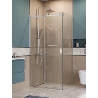 Душевой уголок BelBagno SOFT_CLOSE-2-AH-1-110/100-C-Cr, 110 х 100 см, стекло прозрачное, профиль хром